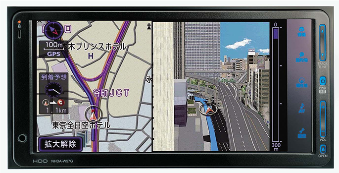 マップオンデマンドが初めて搭載されたHDDナビ「NHDA-W57G」